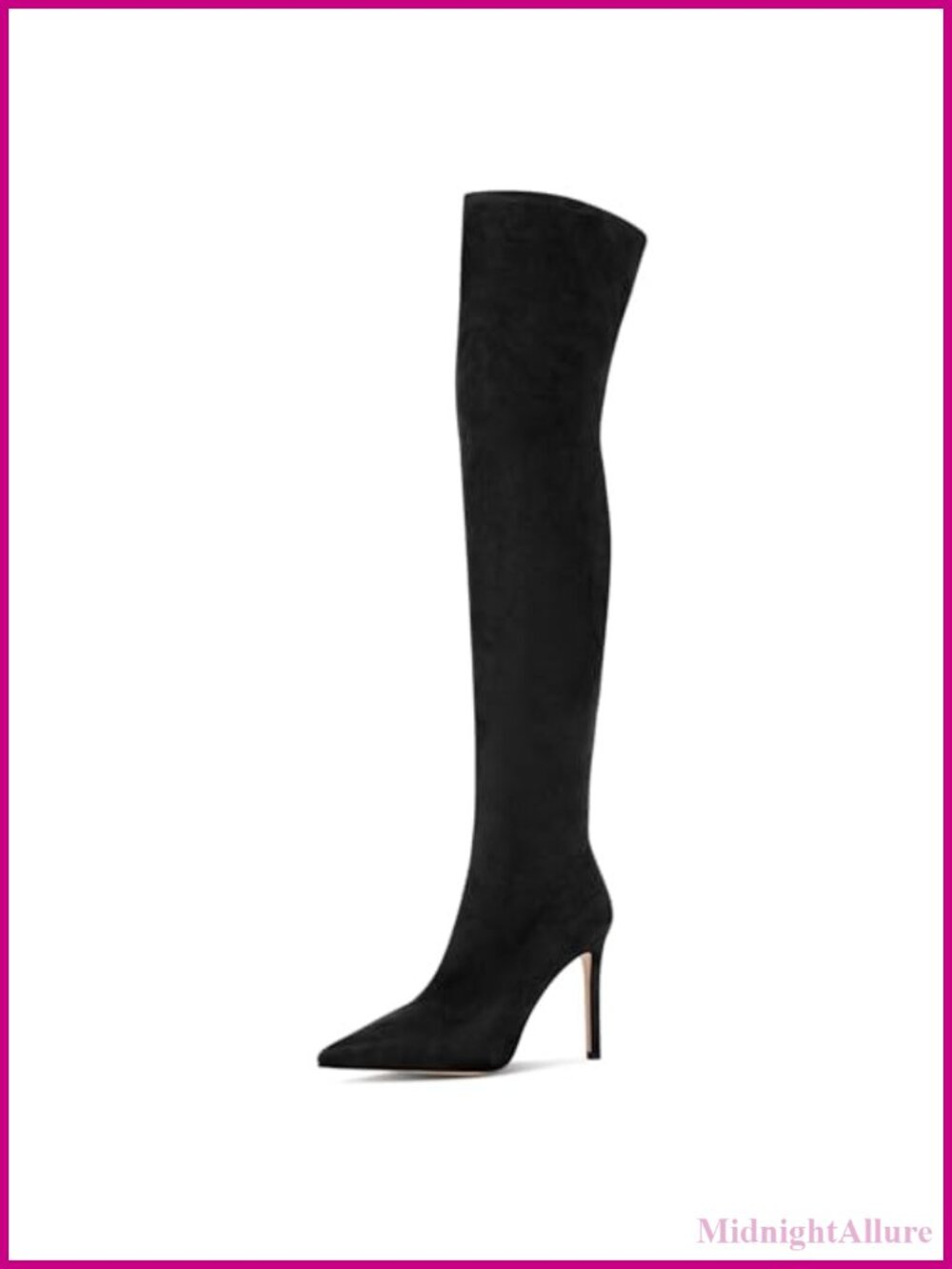 Women's Over the Knee Suede Boots Pointed Toe High Heel Stretch Fall